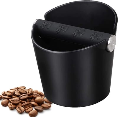 Espresso Knock Box voor Koffiedik, 4.8 Inch Barista Accessoire met Verwijderbare Metalen Knock Bar en Schokabsorberende Basis voor Koffiemachines