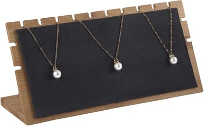 Dailygoody - Bamboe Sieraden Display Stand - Hanger Kettingen - Ideaal voor Organisatie - Zwart - Voor Sieraden - Perfect voor Opberging - Geschikt vo.