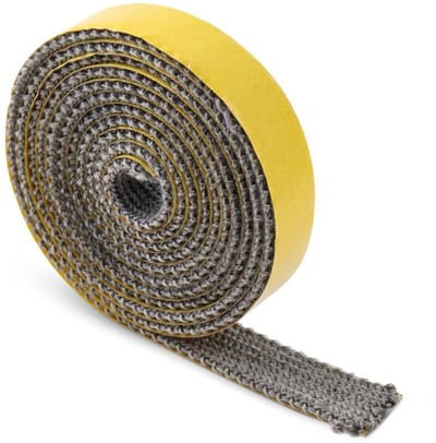 Kacheltouw - kachelkoord - Haard Tape - Kachel Pakking - Glasvezel - 3mm*15mm*2m - zwart - zelfklevend - plat - Hittebestendig - voor kachel, schoorsteen, kachelbuis, ovendeur