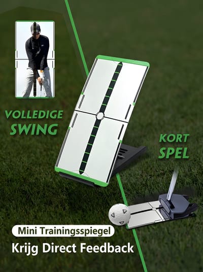 Stripe putting spiegel golf, trainingsspiegel met alignmentlijnen