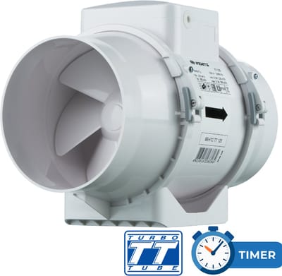 Vents TT buisventilator 125 mm – met Timer – 280 m³/h