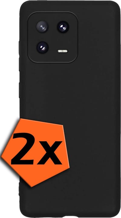 Hoes - 2 Stuks - Geschikt voor Xiaomi 13 - Sterk & Shockproof - Case Siliconen - Back Cover - Telefoon Hoes - Zwart