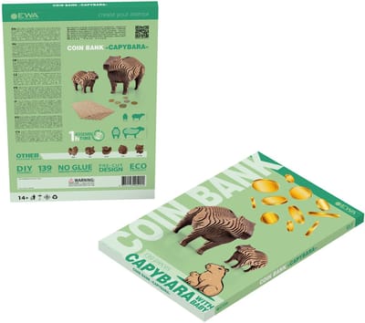Eco-Wood-Art Capibara Spaarpot – DIY Houten Bouwpakket – 139 Onderdelen