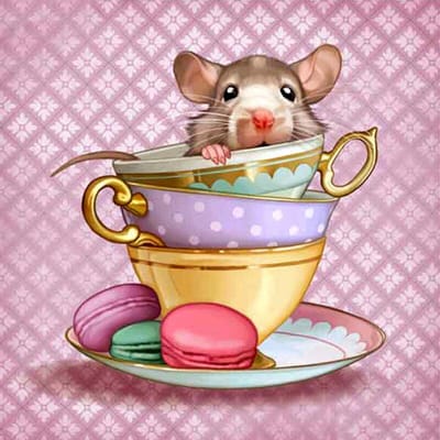 5D DIY Diamond Painting  Cartoon muis  Borduurkruissteek 3D Home Decor 30X30CM brown