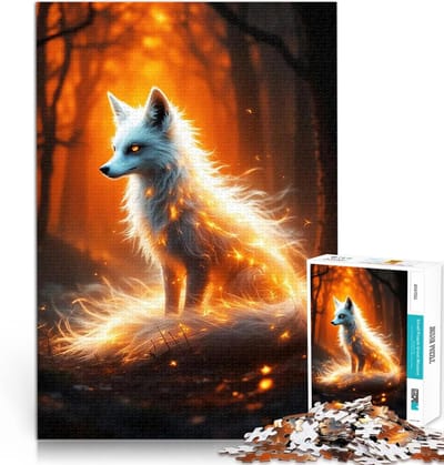Puzzel 1000 Stukjes - Uitdagende Legpuzzel - Ontspanning Thuis - Hoge Resolutie Print - 38x26cm - Vurig Vos Bos