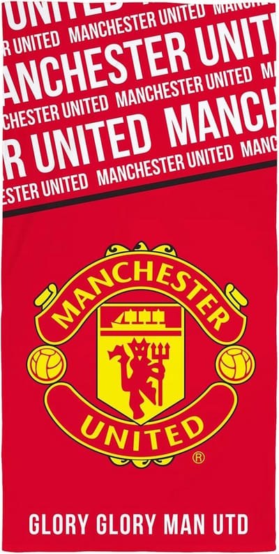 Voetbal Handdoek - Strandlaken Sport - Thuis en Strand - Iconisch Club Embleem - 75x150 cm - Rood