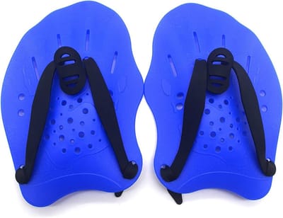 SnelShoppen - 1 Paar Zwempaddles Training Handpaddles Lichtgewicht en Snel Demonteerbare Zwemhulpmiddelen voor Volwassenen en Kinderen - Blauw