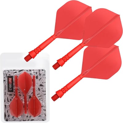 Geïntegreerde dartschacht en vluchten standaardvorm - Dartaccessoire in zwart, rood, blauw, groen, geel