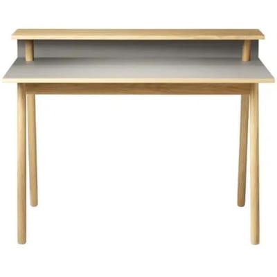 FDB Møbler - C68 Nørrebro bureau - 118 cm - gelakt eiken / linoleum champignon - bruin