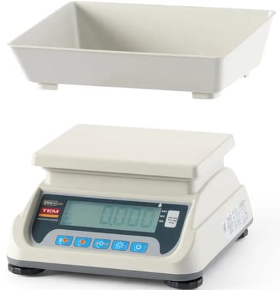 TEM ECO+ Serie - Digitale keukenweegschaal - 15 kg / 5 g - LCD-Scherm - RS232 Poort