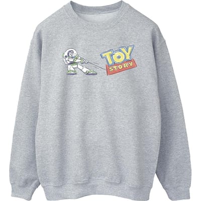 Disney Heren Toy Story Buzz Trekkende Logo Sweatshirt (Sportgrijs)
