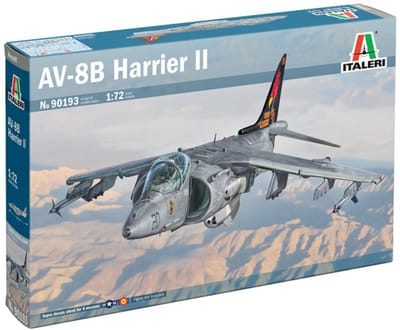 Italeri Modelbouwpakket Militaire voertuigen - 90193 McDonnell Douglas AV-8B Harrier II - Amerikaanse Straaljager Plastic - 1:72 - Modelbouw