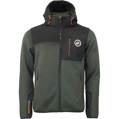 Afneembare hoodie met softshell panelen Peak Mountain Carhood