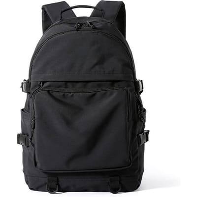 Persoonlijkheid Middelbare Scholier Schooltas Vrouwelijk Straatmode Multi-use Koreaanse Rugzak Mannelijke Reis Vrijetijdsrugzak 15 inches. zwart