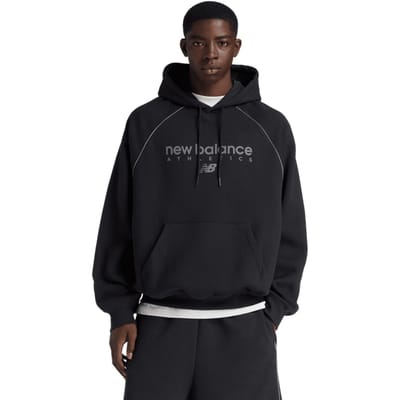 New Balance fleece Hoodies Heren - Zwart - Maat XL - Katoen Jersey