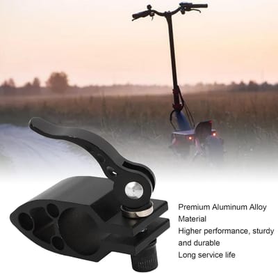 Robuste Aluminium Clamp voor Elektrische Scooter - Slot - 10 Inch Vouwbare Clamp met Verticale Stang voor Stuurstang