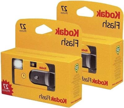 Wegwerpcamera met flitser - Eenmalige camera - Momenten Vastleggen - Inclusief flitser - 2 stuks - Zwart