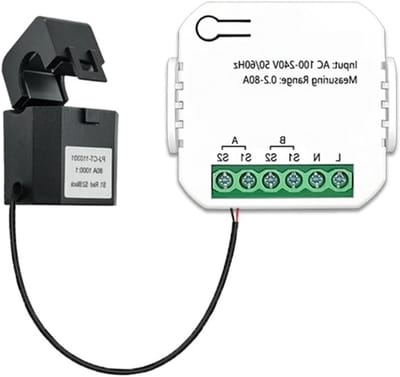 Slimme Energiemeter - Stroomverbruik Monitor - Energieverbruik Meten - Real-time APP Controle - 1CT - Wit