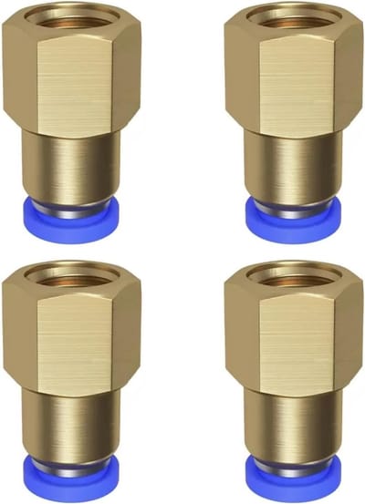 4-delige Pneumatische Plug Connector met Vrouwelijke Draad 1/8 Inch voor 8mm Snelle Aansluiting, Luchtverbindingen, Pneumatische Koppelingen en Slangkoppelingen