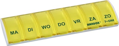 Able2 Anabox pillendoos | Weekbox | Geel
