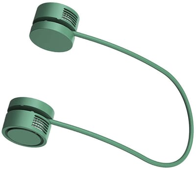 Allecto - Handsfree Nekventilator - Draagbare Ventilator - Compact en Lichtgewicht - Groente - Ideaal voor Kantoor en Thuis - Snoerloos en Ergonomisch