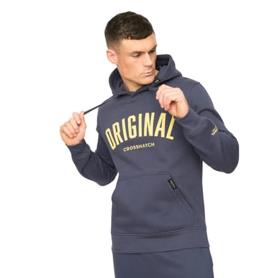 Crosshatch Heren Kensby Hoodie (Marineblauw)