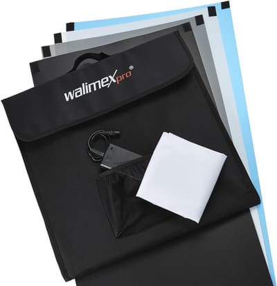 Opname Kubus - Fotostudio Box - Productfotografie Maken - Ingebouwde LED Verlichting - 43 x 43 x 43 cm - Zwart