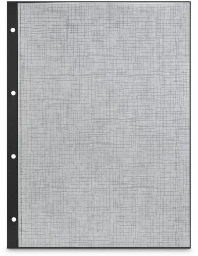 Fotokarton met glassine, 23,3 x 31 cm, geperforeerd, 25 vel, zwart