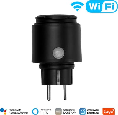 Slimme Waterdichte Stekker | Wifi | App spraak handmatig | Plug Play | Timer scenariobediening | Tuya Smart Life | Zwart