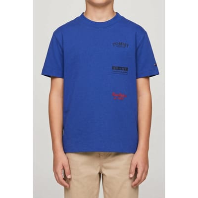 Tommy Hilfiger Boys Multi Print T-shirt Majesty Blue Taglia: 6 | T-shirt Outlet | kids | Blu