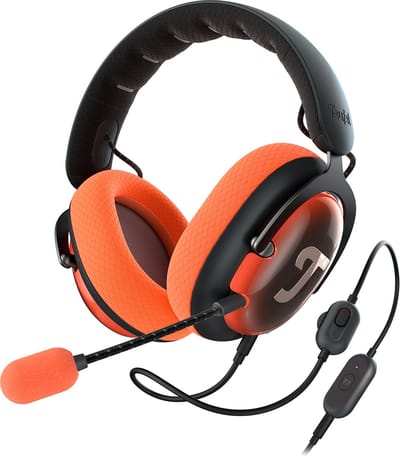 Teufel ZOLA - Bedrade over-ear gaming headset - Home-office - 7.1 binaurale surround sound - donkergrijs Coral Red
