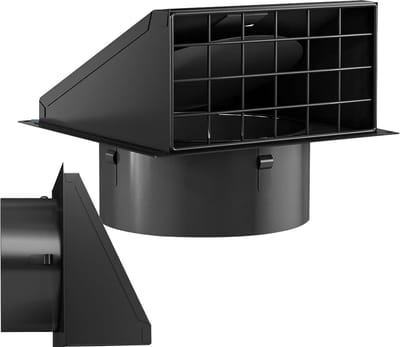 Ventilatierooster Buitenzijde - Afdekrooster Muur - Droger Afvoer - Roestvrij Staal - 10 Cm Diameter