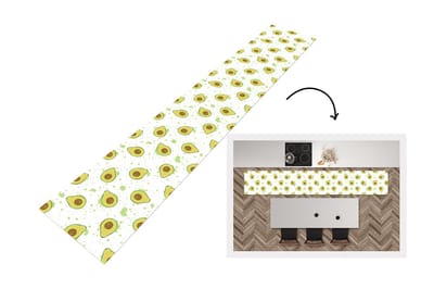 Keukenloper - Loper keuken - Avocado - Patronen - Groen - 300x50 cm - Keukenloper vinyl