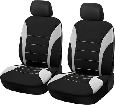 2-delige autostoelhoezen, autostoelhoezen voor de voorstoelen, eenvoudig te installeren stoel- en hoofdsteunhoes, comfortabele en ademende beschermers voor auto-interieur, universele interieurhoezen