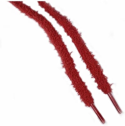 Zachte Pluche Veters, 2 Paar, 8 mm, Ronde Fuzzy Veters, 140 cm, Rode Veters voor Sneakers, Canvas Schoenen en Sportieve Footwear
