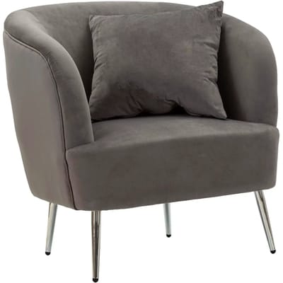 Fauteuil Silvery With Cushion 73×66×78 cm