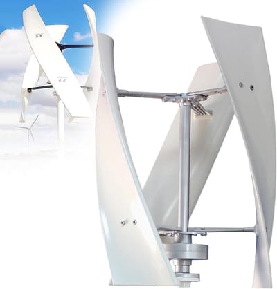 Windturbine Generator Kit - Energie Opwekker - Hernieuwbare Energie - Stille Verticale As - 5000W 9000W - Zilver