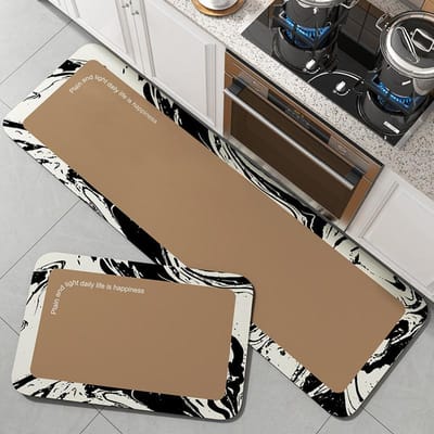Keukenvloermat Diatomeeënaarde Olieabsorberend Waterabsorberend Vloermat Huishoudelijk Vuilafstotend Antislipmat Lange Strook Tianjin Tapijt 40 * 60cm black