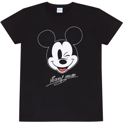Mickey & Minnie Mouse - Disney T-shirt - Mickey Face - S tot XXL - voor Mannen - zwart