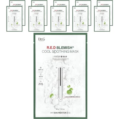 Dr.G R.E.D Blemish Masque Frais Apaisant Pack Visage Hydratant Rafraîchissant 10 Feuilles (30g x 10)