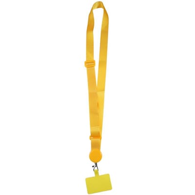 Universele Mobiele Telefoon Lanyard Afneembaar Anti-Verlies Lanyard Nekkoord Hanger voor Mobiele Telefoonhoes Afneembare Lanyard Patch geel