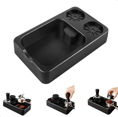 Koffiepers Accessoires voor Koffiemaker met 4 Antislip Voeten en 3-in-1 Functionaliteit voor Thuis en Restaurantgebruik