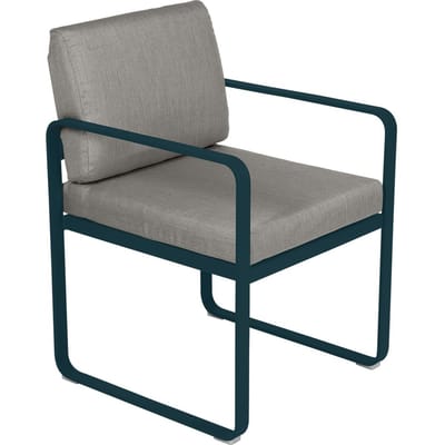 Fermob BELLEVIE fauteuil voor de eethoek - 21 acapulcoblauw - B8 taupegrijs