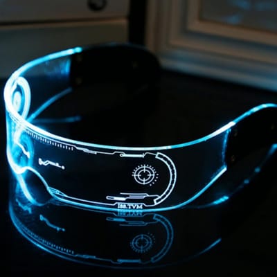 Gloeiende kleurrijke LED-bril future tech discofeest zonnebril voor online beroemdheden en flashbar-evenementen blue
