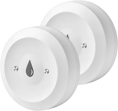 2 Stuks Wifi Watermelder: Slimme Waterdetector met Afstandsbediening, Draadloze Waterleksensor voor Keuken en Badkamer, 2,4 GHz Wifi