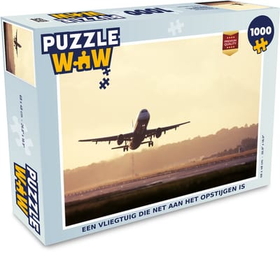 Puzzel Een vliegtuig dat net aan het opstijgen is - Legpuzzel - Puzzel 1000 stukjes volwassenen