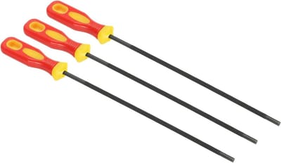 Set van 3 Ronde Bestand Vijlen voor Kettingslijper met Handvat