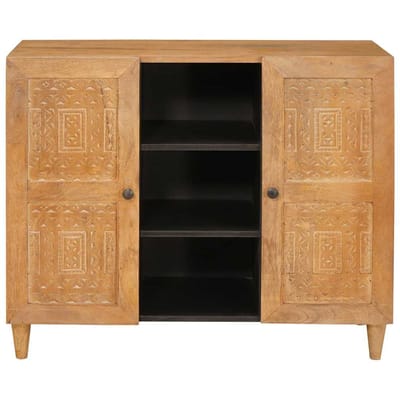 vidaXL - Dressoir - 90 - x - 33 - x - 75 - cm - Massief - Mango - Hout
