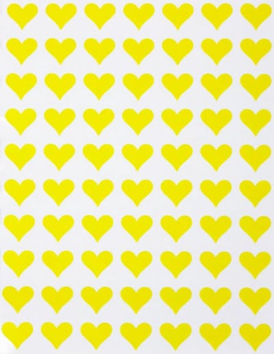Hartstickers - Hart Labels - Cadeaus Versieren - Permanente Lijm - 350 Stuks - Geel