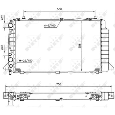 Radiator, motorkoeling NRF 50527